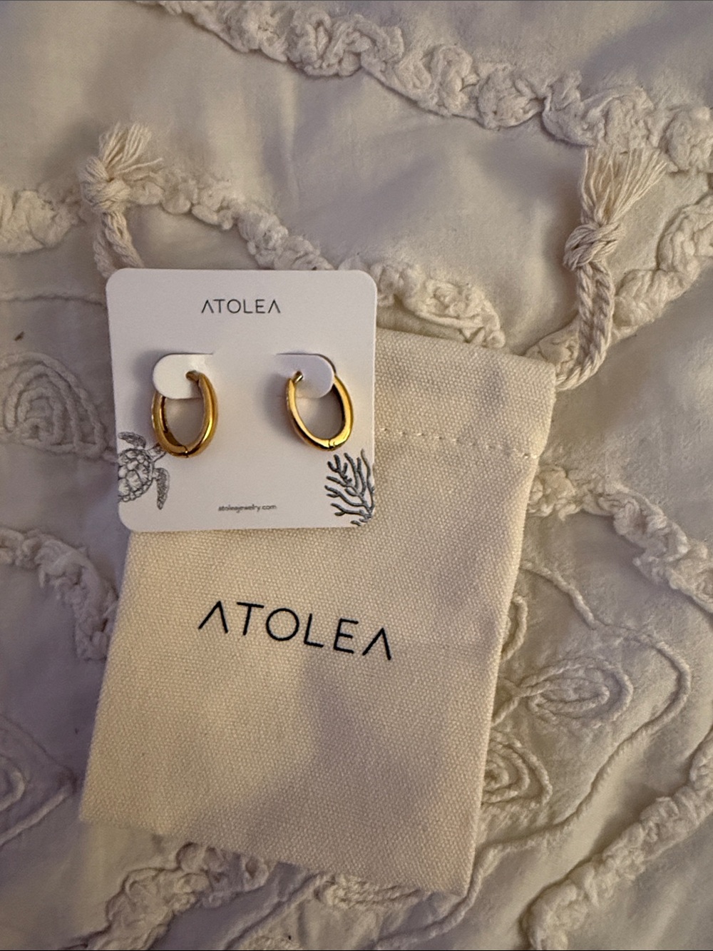 ATOLEA Polished Gold Hoop Earrings